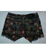 Miss Me Black Floral Cargo Shorts Size 26  - £31.69 GBP