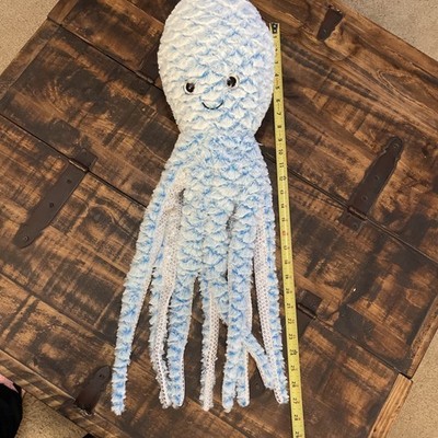 27” Light Blue Stuffed Octopus Plushie Large octopus Supper Soft & Cute Item image 7