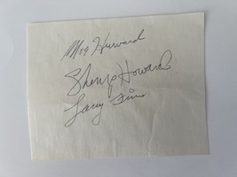 The 3 Stooges original signatures - £1,066.71 GBP
