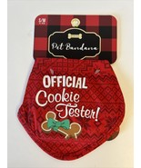 WOOF Holiday Pet Dog Bandana Official Cookie Tester Size Small / Medium-... - $111.06 MXN