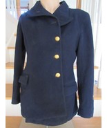 WW2 military pea coat SWEDISH wool antique vintage 1940&#39;s navy blue WWII... - £97.38 GBP