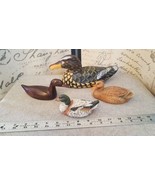 Lot of 4: 1 Wooden Hand Painted Duck Decoy - 1 Castagna, 1 Ironwood &amp; 1 ... - £16.44 GBP