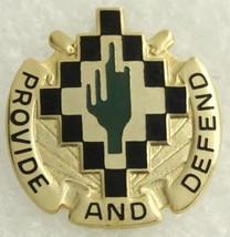 Vintage Military DUI Pin 158th S&amp;S Bn PROVIDE AND DEFEND NS Meyer Inc Ne... - £7.40 GBP