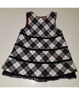 The Children&#39;s Place Dress Baby 3-6 Months Red Black White Plaid Valenti... - £12.42 GBP