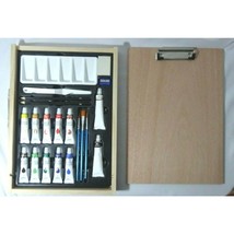 Art Set Wood Case Easel 23pc Acrylic Paint Sketch Pencils Brushes Tool T... - $856.87 MXN