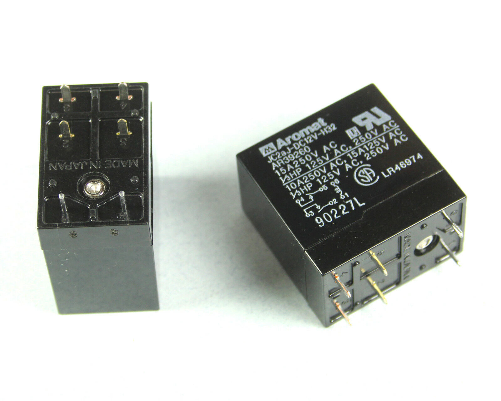 1pc Aromat JC2aJ-DC12V H32 12VDC Relay DPST (normally open) 10A at 250VAC - $9.25