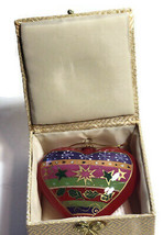 &quot;LI BIN&quot; Ornament Art Glass Heart Holiday Valentine Sun-catcher Decor Red - £19.97 GBP