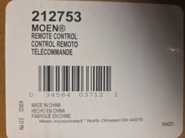 MOEN SMART TOILET REMOTE 212753 - €106,26 EUR