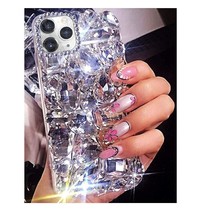 For Iphone 11 Pro Max Case 3D Glitter Sparkle Bling Case For Women Luxury Shiny  - £16.53 GBP