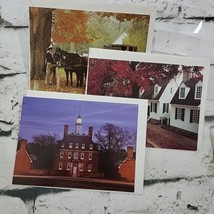 Colonial Williamsburg Greeting Note Cards Blank inside Lot of 3 with Env... - £7.80 GBP