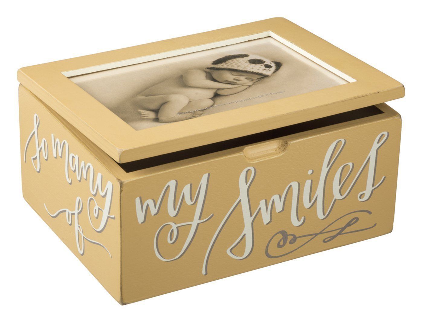 Wooden Smiles Photo Box by Primitives by Kathy-My Smile Begins With you Box  - $17.72