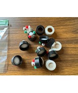 Lab screw valve cap stopper set 9 Black 4 White red green cover 13 total - €8,56 EUR