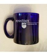 Penn State University Park Coffee Mug 1998 VTG Cobalt Blue Glass Cup mad... - £15.81 GBP
