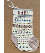 VINTAGE NEEDLEPOINT CHRISTMAS STOCKINGS Mark Laura From 1985 - $313.91 MXN