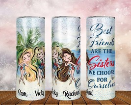 Skinny Tumbler with Straw, 20oz/30oz, Best Friends are Sisters we choose... - £28.44 GBP+