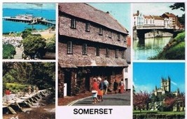 Somerset England Postcard Weston-Super-Mare Bridgwater Dunster Bath Tarr... - $2.96