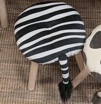 IKEA SANDLOPARE SANDLÖPARE Stool Cover Black White Zebra Pattern  15&quot; 00... - $422.09 MXN