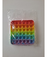 Square Pop Bubble Popper Pop It Rainbow Stress Autism Sensory . - £6.75 GBP