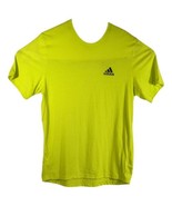 Adidas Yellow Shirt Large Mens Aeroready Prime Green Short Sleeve Shirt ... - $33.66