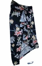 ASOS Asymmetrical Ruffle Black Floral Skirt Size US4 NWT - £18.47 GBP