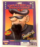FORUM SELF ADHESIVE BEATNIK BEARD BLACK HALLOWEEN COSTUME ACCESSORY 61714 - $9.78