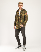 Deadstock 90s Dutch Army long sleeved shirt military camouflage DPM woodland - £15.62 GBP