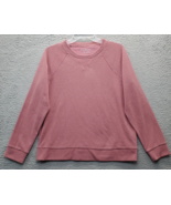 Andrew Marc New York Sweatshirt Women&#39;s S Pink Ribbed Stretch Crew Neck ... - $25.94 CAD
