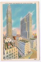 New York Postcard NYC Fifth Avenue &amp; Rockefeller Center Buildings  - £2.31 GBP