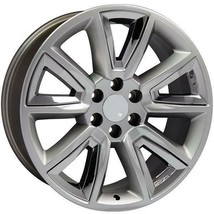 20&quot; Hyper Silver with Chrome Wheels Rims for 2000-2023 GMC Yukon Denali ... - £769.05 GBP