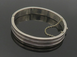 Alfred Villasana Mexico 925 Silver - Vintage Shiny Hinge Bangle Bracelet- BT6687 - £183.88 GBP