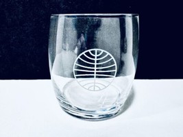 Pan Am Airlines Vintage 1970&#39;s Larger Logo Small Juice Glass Rare - £23.49 GBP