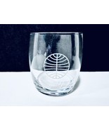 Pan Am Airlines Vintage 1970&#39;s Larger Logo Small Juice Glass Rare - £23.66 GBP