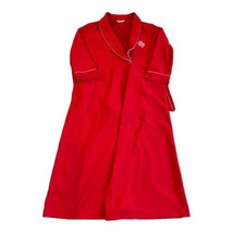 Bill Blass Red Robe Crown Logo Vintage One Size Mens Womens House Coat Bath - $65.44