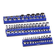 VEVOR Magnetic Socket Organizer Set, 3PCS Holder, Hold up to 75PCS, Blue - $22.99