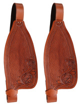 Horse Western Leather Replacement Saddle Fenders Pair 52FenderV - £51.68 GBP