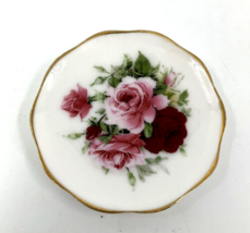 Vtg Victorian Rose by Baum Brothers Floral BUTTER PAT Plate Single Replace - £7.90 GBP