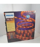 NEW Philips Orange Flat Rope Lights 15 ft LED Indoor Outdoor Halloween fall - $747.27 MXN