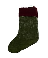 Pottery Barn Crushed Velvet Christmas Stocking Green OS New with tags - $453.21 MXN