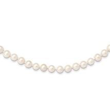 NEW 14k 7-8mm White Near Round Freshwater Cultured Pearl Necklace - £170.23 GBP