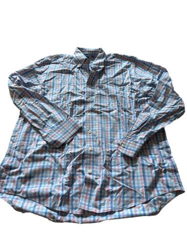 Vineyard Vines Shirt Mens Size Large Plaid Whale Long Sleeve Button Up P... - $18.69