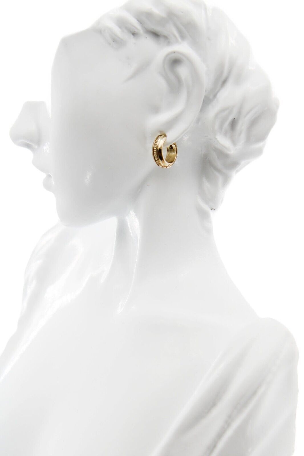 ANNE KLEIN Gold Plated Textured Mini Huggie Small Hoop Earrings - £7.90 GBP