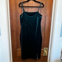 NWT Express Emerald Green Velvet Tank Dress Large - £25.46 GBP