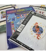 Vintage Cross Stitch Sampler Craft Patterns Kits LOT OF 4 Ship Fish Peac... - $15.56 CAD