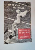Vintage NFL Pamphlet How to Watch Pro Football Northwestern Bank of Minneapolis - £7.74 GBP