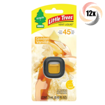 12x Pack Little Trees Vent Liquid Odor Eliminator Air Freshener | Golden Vanilla - £36.49 GBP