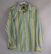 Gap Classic Fit Men&#39;s Colorful Striped Casual Shirt Size Large - $14.54