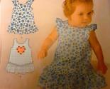 SIMPLICITY E1862 Babies Dresses Sewing Pattern Size A: PREMIE, XS, S, M, L - $5.89