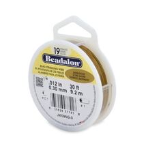 Beadalon 19-Strand Bead Stringing Wire, 0.012-Inch, Satin Gold, 30-Feet  - $54.00