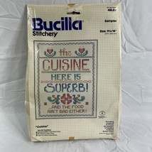 BUCILLA STITCHERY EMBROIDERY KIT 11&quot; X 14&quot; CUISINE 48889 (f) - £14.42 GBP