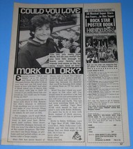Mork and Mindy Tiger Beat Star Magazine Photo Clipping Vintage 1979 - £11.84 GBP